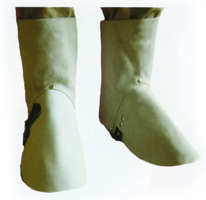 Polainas de soldador de cuero, polainas de soldadura de cuero de vaca, protector de pierna de soldadura, zapato protector - Product Image 1