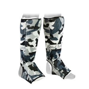 สนับแข้งสำหรับฝึกซ้อมมวยไทยสนับแข้งพิมพ์ลายทำจาก PU มีโลโก้ออกแบบได้ตามต้องการ - Product Image 6