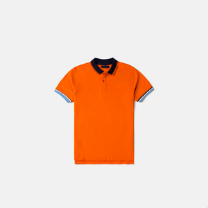 Logotipo personalizado de los hombres de manga corta informal para Polo camisa de secado rápido músculo ajuste 100% algodón estampado patrón de punto para Golf - Product Image 1