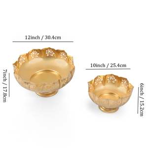 Venta al por mayor Fiesta de bodas y eventos Diseñador de lujo Metal Moderno Cuenco de aluminio Forma rectangular - Product Image 2