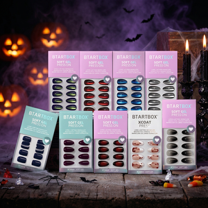 BTARTBOX Faux Ongles de Luxe Halloween à Presser, en Gel Souple Faits Main, Style Gothique, Courts, Vente en Gros - Product Image 1