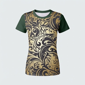 Camisetas de Mujer con Diseño Tribal, Corte Regular, Servicio OEM, Manga Corta, Transpirables, Precio Económico, Gran Venta - Product Image 4