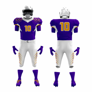 Nuevo Diseño de Uniforme de Fútbol Americano, Personalizable con Nombre y Número, Transpirable, de Secado Rápido, Conjunto Deportivo Corto, Fabricante OEM - Product Image 1