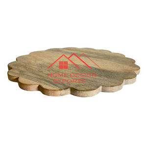 Assiette de service en bois de dernière conception de vente chaude pour la maison, l'hôtel et le restaurant utilisent une assiette de chargeur en bois de conception personnalisable - Product Image 3