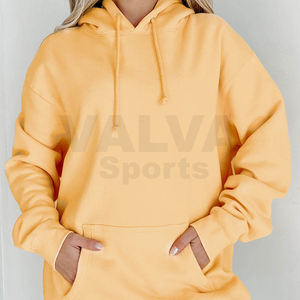 Sudaderas con capucha de algodón 100% de gran tamaño para mujer, manga larga con hombros caídos, para invierno, ropa de calle delantera - Product Image 5