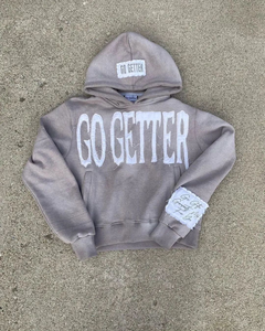 Sweat à capuche court surdimensionné pour homme Streetwear Y2K 100% coton avec imprimé bouffant Sweats à capuche teints unis avec logo personnalisé - Product Image 6