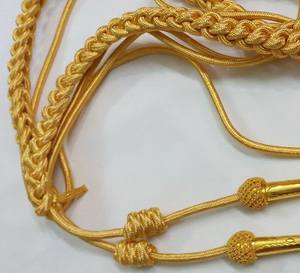 2024 OEM vente en gros sur mesure épaule Aiguillette shineGold Wire Aiguillette Gold Wire Cord avec des matériaux de qualité supérieure - Product Image 1