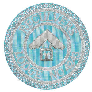 BADGES DE TABLIER D'ALMONER ARTISANAT MAÇONNIQUE BRODÉS À LA MAIN AVEC BADGE DE TABLIER MASONIQUE BADGE DE BULLION DE QUALITÉ FINE - Product Image 2