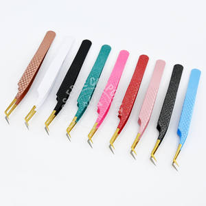 Pince à épiler professionnelle pour extensions de cils volume russe 45, en acier inoxydable antidérapant, testée à la main pour une précision optimale – Meilleure vente - Product Image 1