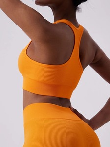 สปอร์ตบราแบบไร้รอยต่อมีซิปบราสำหรับเล่นกีฬายกทรงสำหรับวิ่งออกกำลังกายเล่นยิมฟิตเนส - Product Image 4