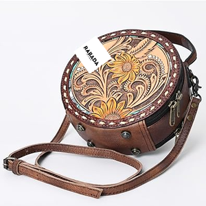 Bolsos de hombro tipo bandolera bohemios para mujer, elegantes bolsos de piel de vaca, herramientas de Color a mano, cadena Vintage tallada principalmente - Product Image 4