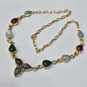 925 argent Sterling Vintage Unique mélange forme plaqué or excellente qualité pièce de créateur faite à la main avec perle diamant cadeau - Product Image 2