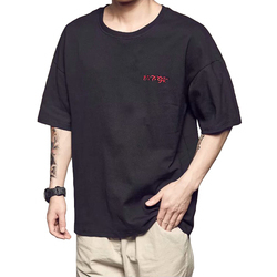 เสื้อยืดผู้ชายผ้าโพลีเอสเตอร์/ ผ้าฝ้ายแบบโอเวอร์ไซส์ผ้าแคนวาสแห้งเร็วระบายอากาศได้ดี - Product Image 3