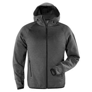 Venta al por mayor Spray de alta calidad lavado con ácido Hip Hop ropa de calle ropa desgastada sudadera suelta de gran tamaño hombres cremallera Sudadera con capucha - Product Image 3