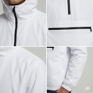 Custom Logo 100% Cotton Men's Eco-Friendly Puff Printed <b>Rain</b> <b>Jacket</b> Americano Sports Style Plus Size Waterproof Autumn Hunting - Product Image 2