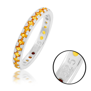 Banda de piedras preciosas citrino Natural de Plata de Ley 925, venta al por mayor, buena calidad, recién llegado, anillo delicado, joyería fina, proveedor al por mayor - Product Image 6