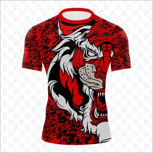 Rash Guard Bjj แห้งเร็วการออกแบบที่ดีที่สุด Jiu Jitsu Rash Guards แขนสั้นโลโก้ที่กําหนดเองและขนาด MMA Rash Guard สําหรับผู้ชายขายส่ง - Product Image 5