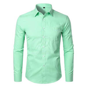 Chemises à boutons pour hommes en tissu doux Chemises à boutons pour hommes Les adultes portent des chemises à boutons pour hommes - Product Image 1