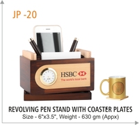 Nouveau Coffret Cadeau d'Entreprise en Gros Promotionnel avec Logo Personnalisé, Calculatrice en Bois, Horloge, Porte-Stylo et Sous-Verres pour Bureau