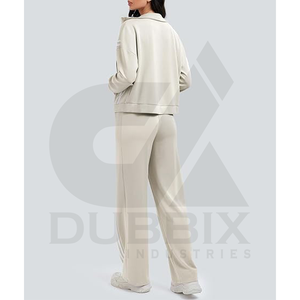 Conjunto de chándal de manga larga con cremallera para mujer para correr y hacer deportes, venta al por mayor, chándal de nuevo estilo personalizado para mujer de alta calidad - Product Image 3