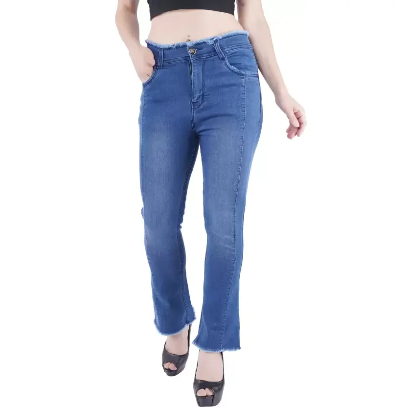 2024, оптовая продажа, дешевая цена, большие размеры, удобные дышащие эластичные облегающие Женские джинсовые брюки из ткани BD