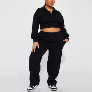 Women's Casual ELEGANT Sweet 100% Cotton <b>Crocheted</b> Knit Two-Piece Set Double Zipper <b>Cardigan</b> Jacket Full-Length Loose Straight - Product Image 4