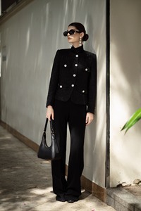 เสื้อแจ็กเก็ตผู้หญิงผ้าทวีต Lilian Tweed แจ็กเก็ตสูทฤดูหนาวสไตล์เรียบง่ายแฟชั่นหรูหรา - Product Image 6