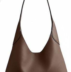 Sac Hobo Moderne en Cuir Taupe Résistant à l'Eau Vintage, Sac à Bandoulière Décontracté, Sac à Main Minimaliste pour Femme, Sac Cabas de Créateur de Mode avec Crochet - Product Image 2