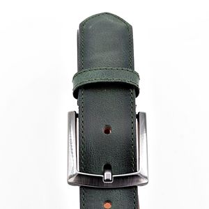Ceinture en cuir véritable de luxe pour hommes avec boucle pour accessoire de mode de créateur fait main avec longueur personnalisée - Product Image 1