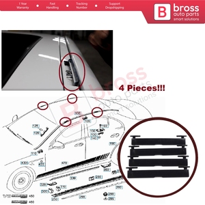ฝาครอบเชื่อมต่อรางหลังคา BSR630-1 4 ชิ้น ขนาด 95 มม.*12 มม. สำหรับรถยนต์ E Class W213 S213 ปี 2016-2023 รุ่น A2136900182 - Product Image 5