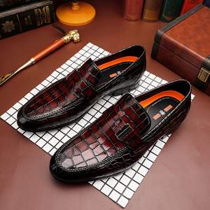 Robe marron, chaussures en cuir Oxford, chaussures en cuir de bureau pour hommes, chaussures en cuir véritable douces et respirantes - Product Image 6