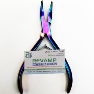 Pince à cheveux professionnelle de haute qualité, écologique, en acier inoxydable, à pointe plate, multifonctionnelle, pour extensions de cheveux - Product Image 2