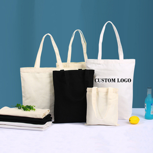 Expédition de gros Sacs fourre-tout en toile blanc à rayures à la mode pour femmes avec logo personnalisé - Product Image 2