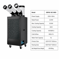 Aire Acondicionado Portátil Industrial de 18,700 BTU y Enfriador Localizado para Uso en RV, Exteriores, Hoteles y Hogares