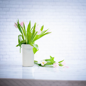 CRV3611WT - Large White Tall Flat Portfolio <b>Vase</b> - 5.7 W x 3 L x 11.4 H - Product Image 3