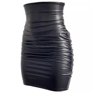 Robe moulante mini style européen américain, jupe moulante sexy, cuir véritable, été, tenue de soirée pour femmes - Product Image 1