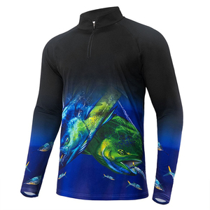 เสื้อตกปลาแขนยาวของผู้ชายเสื้อป้องกันแสงแดดผ้าแห้งเร็วพิมพ์ซับลิเมชันตามสั่ง - Product Image 3