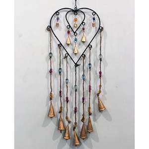 Bohemian Wrought Iron Heart Hanging Wind Chime Indoor/Outdoor Patio Garden <b>Ornament</b> for Love Gifts - Product Image 2