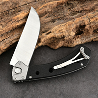Couteau de poche pliable EDC du fabricant, système Liner Lock, acier 3CR13, couteau de survie pour la chasse, le camping et les activités de plein air avec clip ceinture