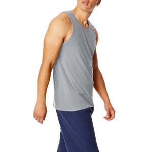 Logo personnalisé gris chiné débardeurs vêtements de fitness vêtements pour hommes chemises en coton respirant entraînement grande taille sport hommes débardeurs - Product Image 3