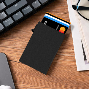 Kim Loại Thủ Công Tối Giản Chủ Thẻ Nhôm Tự Động Pop-up Chủ Thẻ Tín Dụng Tiền Clip - Product Image 5