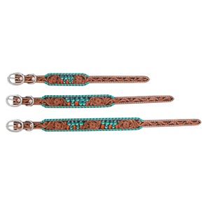 Collier de chien de la plus haute qualité sculpté à la main point fouetté motif solide rivet disponible toutes les tailles fabricant grossiste direct - Product Image 1