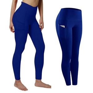 Fashion <b>Women</b> High Waist Skinny Fitness Exercise Leggings with Pockets Gym Sport Workout <b>Running</b> Pant Yoga <b>Trousers</b> - Product Image 3