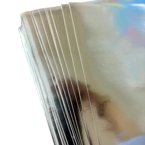 Rouleau vierge de papier autocollant argenté effet coquille d'œuf pour étiquettes de sécurité destructibles personnalisées en vinyle - Product Image 3