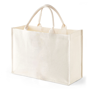 Sac fourre-tout en toile avec logo personnalisé de haute qualité de forme carrée avec motif rayé écologique imperméable pour les achats de plage en gros - Product Image 1