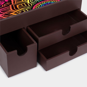 กล่องเครื่องประดับพิมพ์ลายนกเคลือบสองด้านมีสไตล์ทำจากไม้สำหรับจัดเก็บและให้เป็นของขวัญที่หรูหราโดย tradebyd - Product Image 2