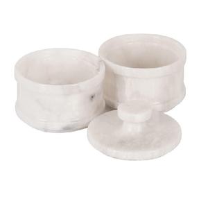 Salero de mármol antiguo 100% piedra blanca Real, pieza de alta calidad, diseño superior, cuenco de sal de mármol para venta al por mayor - Product Image 1