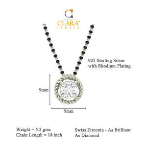 Compre un Conjunto de Mangalsutra de Plata Pura, Joyería Fina con Diamante de Corte Esmeralda Chapado en Oro, para Regalo de Boda o Fiesta para Esposa - Product Image 4