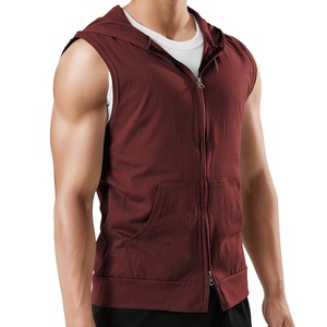 Premium Solid <b>Sleeveless</b> <b>Hoodie</b> <b>for</b> <b>Men</b> Winter Soft Fabric Quick Dry Breathable Eco-Friendly Pocket <b>for</b> Gym <b>Sleeveless</b> <b>Hoodie</b> - Product Image 2