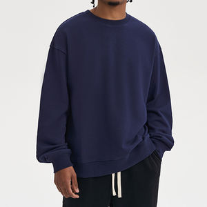 Sweat-shirt à col rond en gros, personnalisé, vierge, lourd, 100% coton, pull oversize, impression de haute qualité, différentes couleurs - Product Image 3